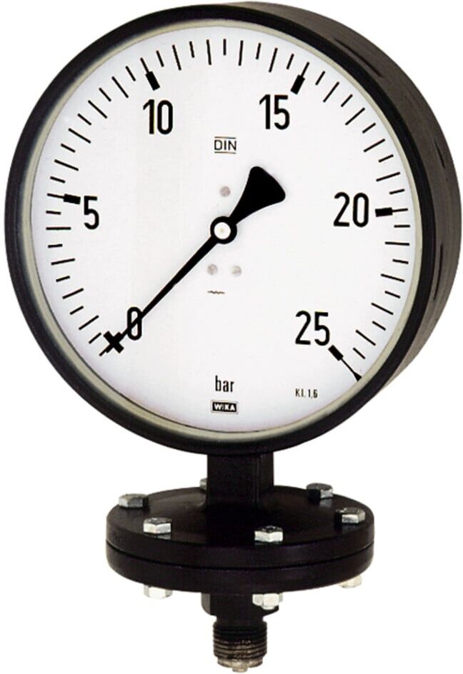 Riegler Plattenfedermano, Robust., G 1/2 radial unten, 0 - 6,0 bar, Ã˜ 100 (PL 1915)
