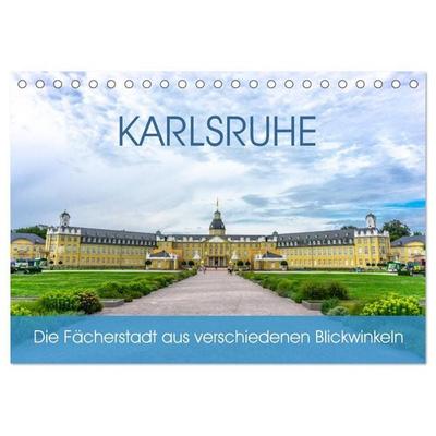 Karlsruhe Die Fächerstadt aus verschiedenen Blickwinkeln (Tischkalender 2027 DIN A5 quer), CALVENDO Monatskalender