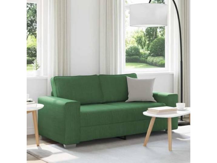 HEFZGDB Zweisitzer-Sofa Dunkelgrün 140 cm Cordstoff mit Polsterung und Metallgestell für Wohnzimmer und Arbeitszimmer, strapazierfähiges Relaxsofa mit Strukturiertem Design