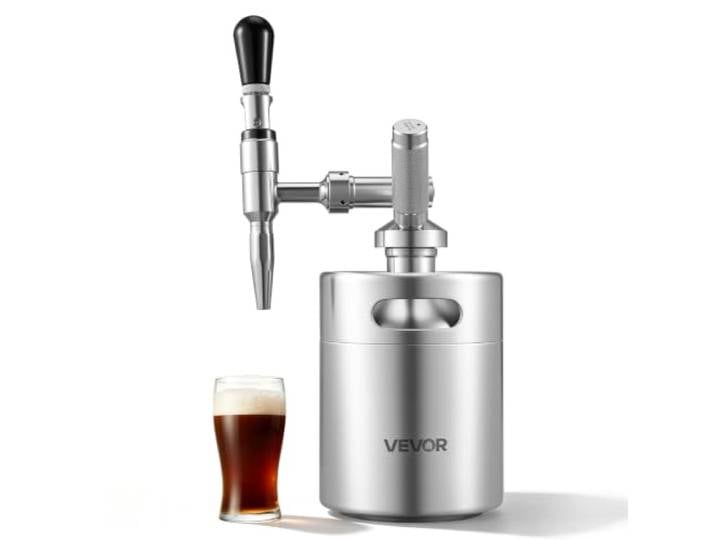 VEVOR Siphon Nitro 2 L Machine à Café Nitro Portable SANS Cartouche d'Azote Pour Thé Jus Maison Camping\, Fraîcheur Longue Durée\, Distributeur de Café Infusé à Froid avec Buse et Valve de Décompression