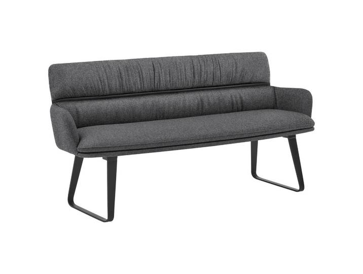 Valdera Sitzbank, Graphit, Metall, 2,5-Sitzer, 200x86x68 cm, Fußauswahl, Stoffauswahl, Typenauswahl, in verschiedenen Größen erhältlich, Esszimmer, Bänke, Sitzbänke