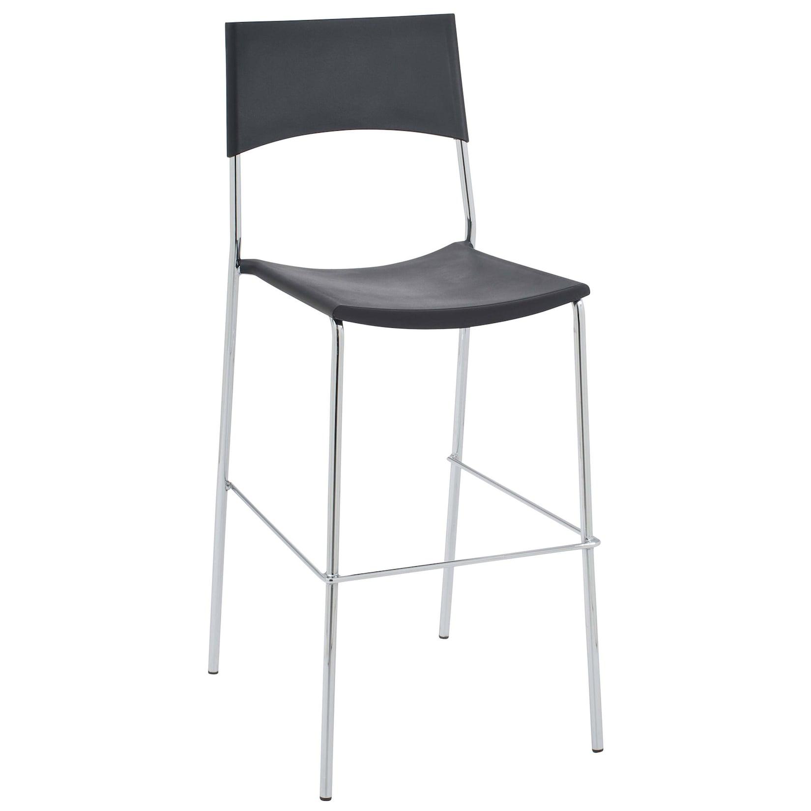TPFLiving Barhocker Gent Gestell Metall in Chromoptik Kunststoff Creme