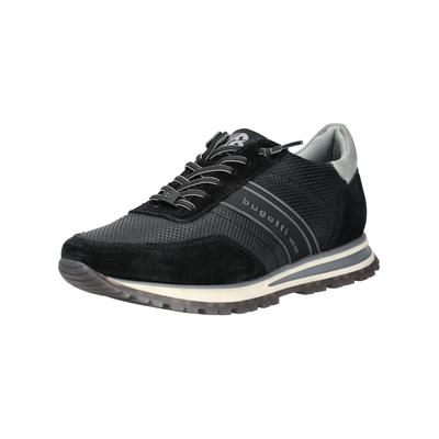 Sneaker BUGATTI "bugatti Sneaker Veloursleder", Herren, Gr. 44, schwarz, Veloursleder, Schuhe Sneaker