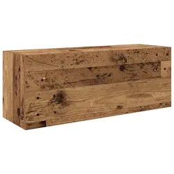 Helloshop26 - Praktischer wandhängender Design-Badezimmerschrank 80 x 25 x 30 cm mit Gasdruckfeder in Antikholz-Optik 02_0051275