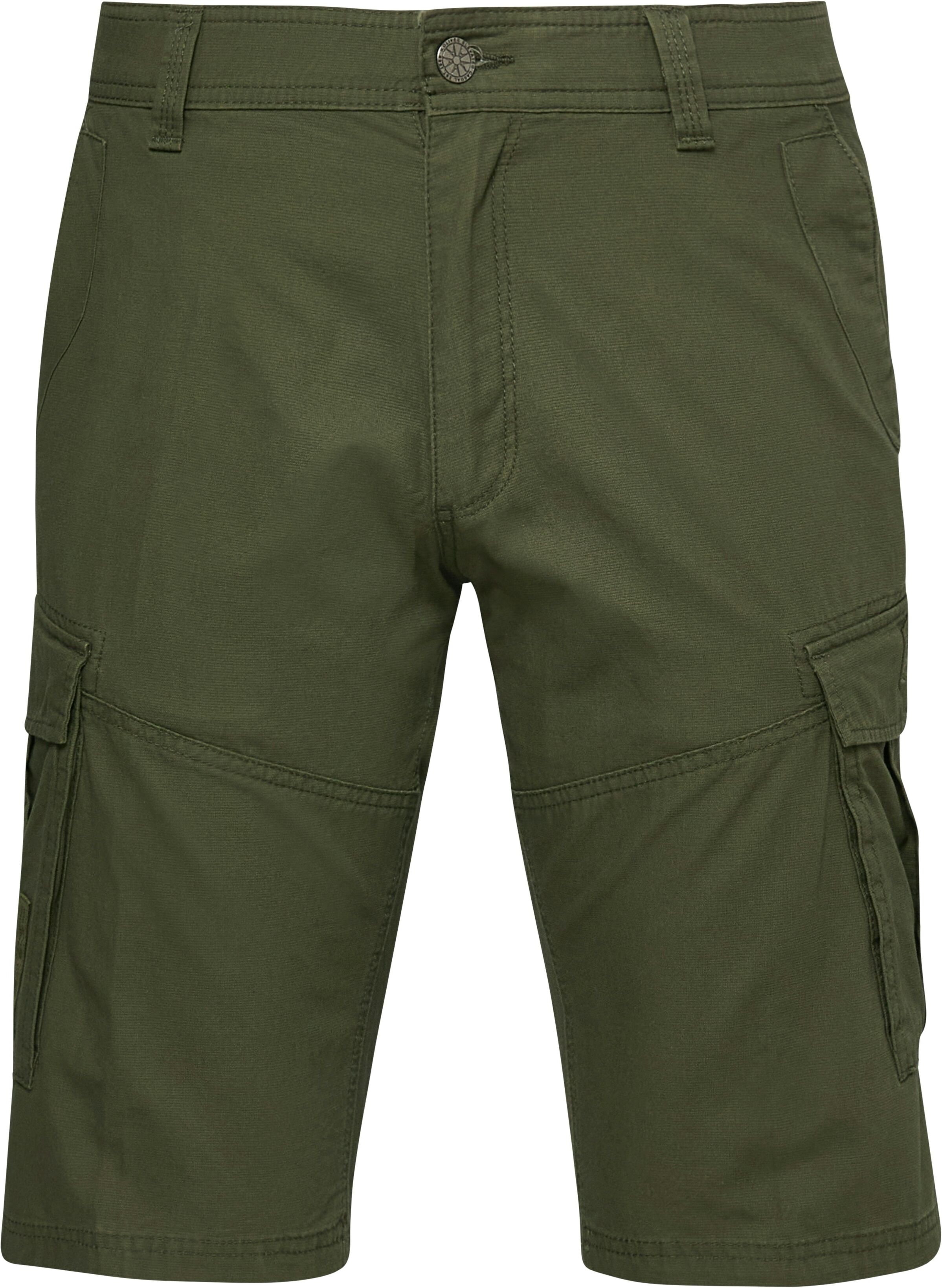 Cargobermudas S.OLIVER, Herren, Gr. 33, N-Gr, grün, Web, Obermaterial: 100% Baumwolle, bequem kniefrei, Hosen Cargobermudas, Ziernaht, Schmuck-Detail grün 33, N-Gr