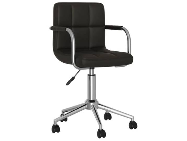 HGPOTUY Drehbarer Kunstleder Esszimmerstuhl Schwarz 360 Grad Drehung, Gasdruckfeder, Stahlrahmen, Belastbar bis 110 kg