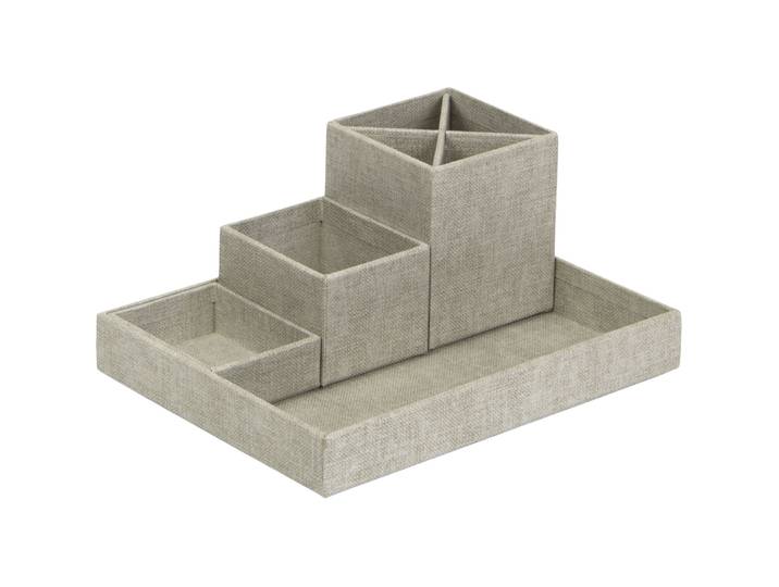 Schreibtischorganizer Bigso Box beige Papier B 23.5 T 18 cm - Schreibtischorganizer