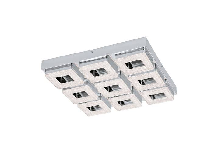 Led plafondlamp Fradelo 9x4w - 3000K - 44cm chroom met kristal Eglo - 95658