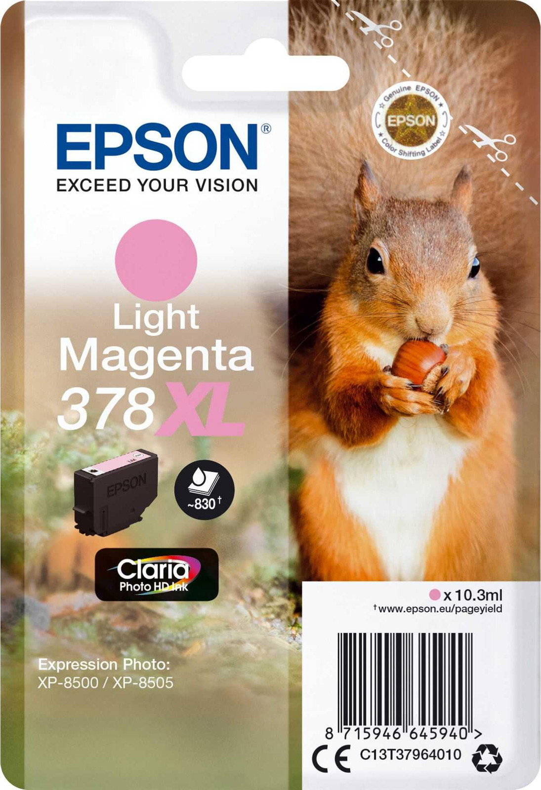 Epson C13T37964010 inktpatroon 378 XL lichtmagenta Claria Photo HD
