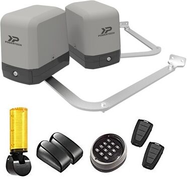 Kit Motores Batente Articulado c/ Acessórios até 100kg (24V) - POWERTECH