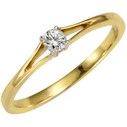 Diamonds by Ellen K. Ring Gold 585 zweifarbig mit Brillant 0,10ct.