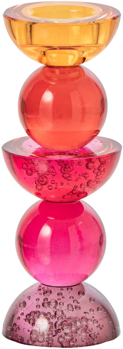 J-Line kandelaar glas multi klein