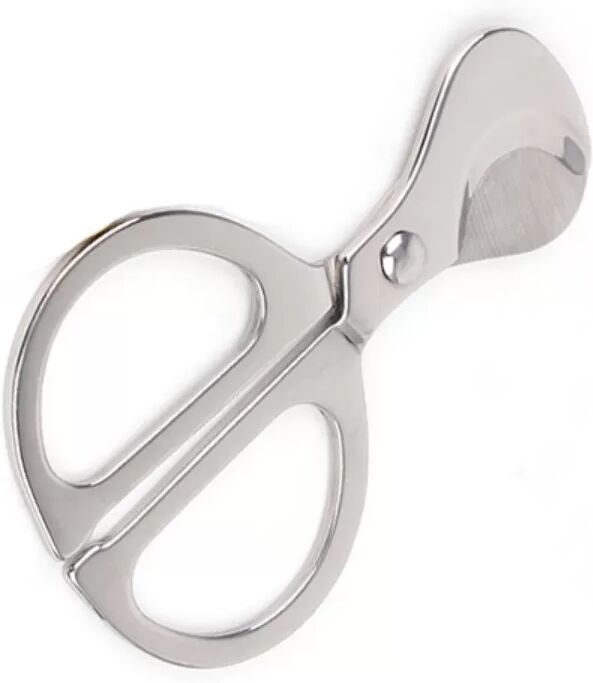 INF Edelstahl Handscheren Doppel-Klingen Zigarrenschere — Scharfer Scherenstil Zigarrenschneider mit Ergonomischem Griff Silber