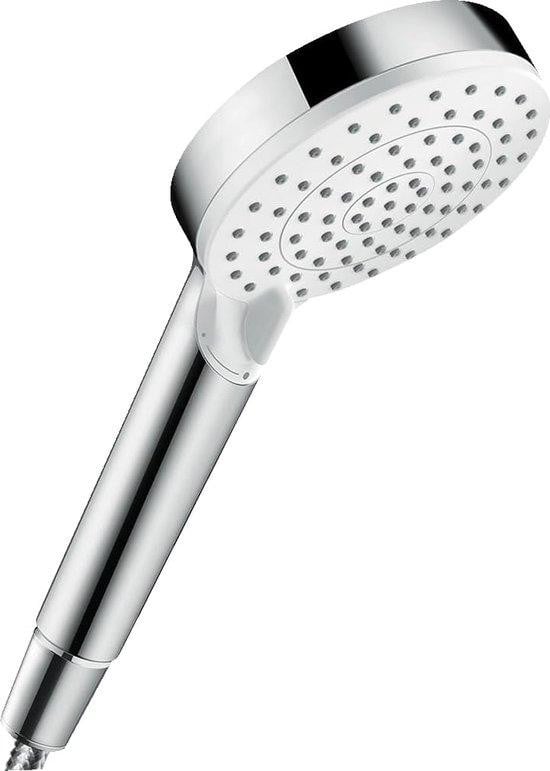 Unyqoos Vario handdouche met 3 warmtestanden, diameter 10 cm, wit/chroom
