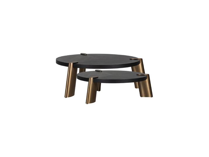 Design Couchtisch Set „Brody“ (2 Stück) Schwarz Richmond Interiors