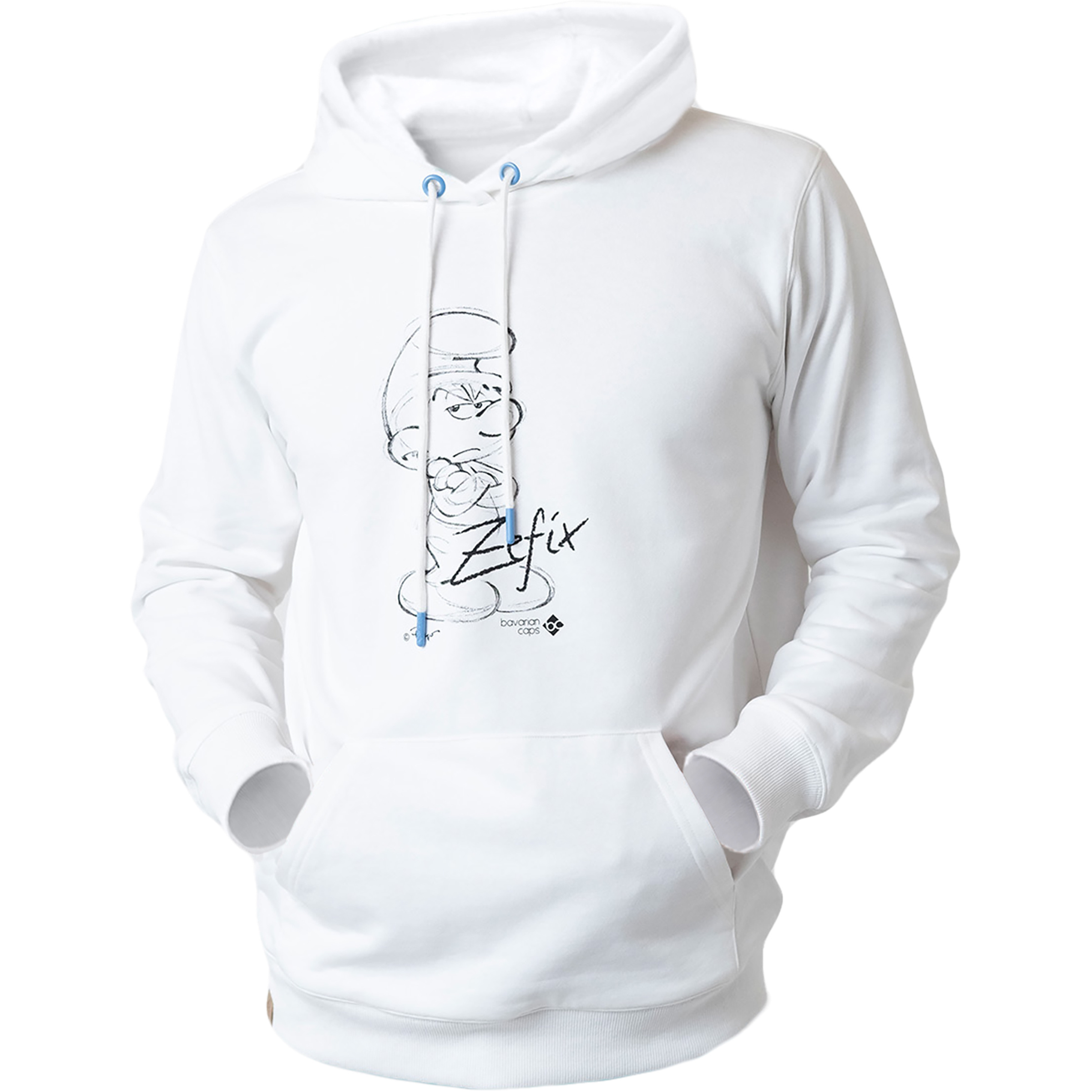 Bavarian Caps Muffi, Zefix Herren Hoodies weiss Größe 3XL Lifestyle Hautfreundlich