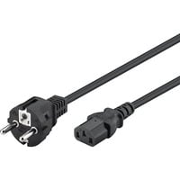Kaltgeräte-Anschlusskabel C13 > Schutzkontakt-Stecker schwarz, 5 Meter, gerader Stecker