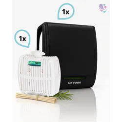 SET: Duftspender mit 100 % reinem Duftöl – gleichbleibender Raumduft bis 90T, Duft: Spring