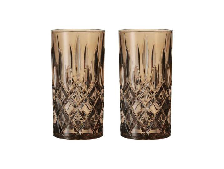 Longdrinkglas NACHTMANN Longdrinkgläser Noblesse 395 ml 2er Set , braun (tobacco), Glas, Trinkgefäße, Longdrinkglas