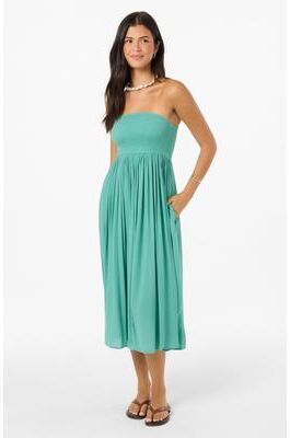 O'Neill s Piper Midi Dress in Agate Green, Size Large, Viscose