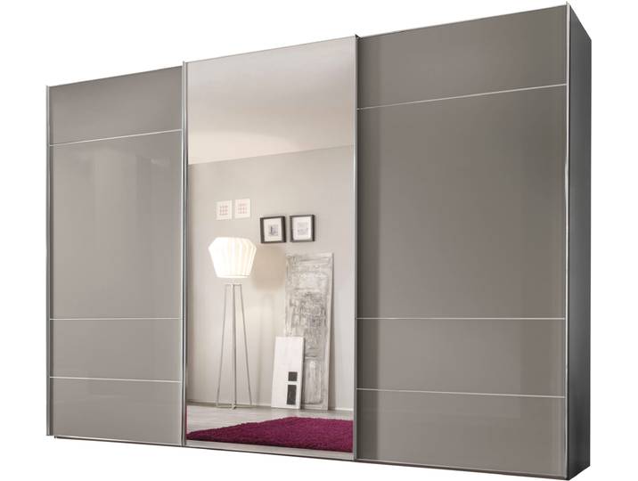 Schwebetürenschrank, Holzwerkstoff, Saphirglas, 280×240×68 cm, 3 Schwebetüren, Modern, Staud