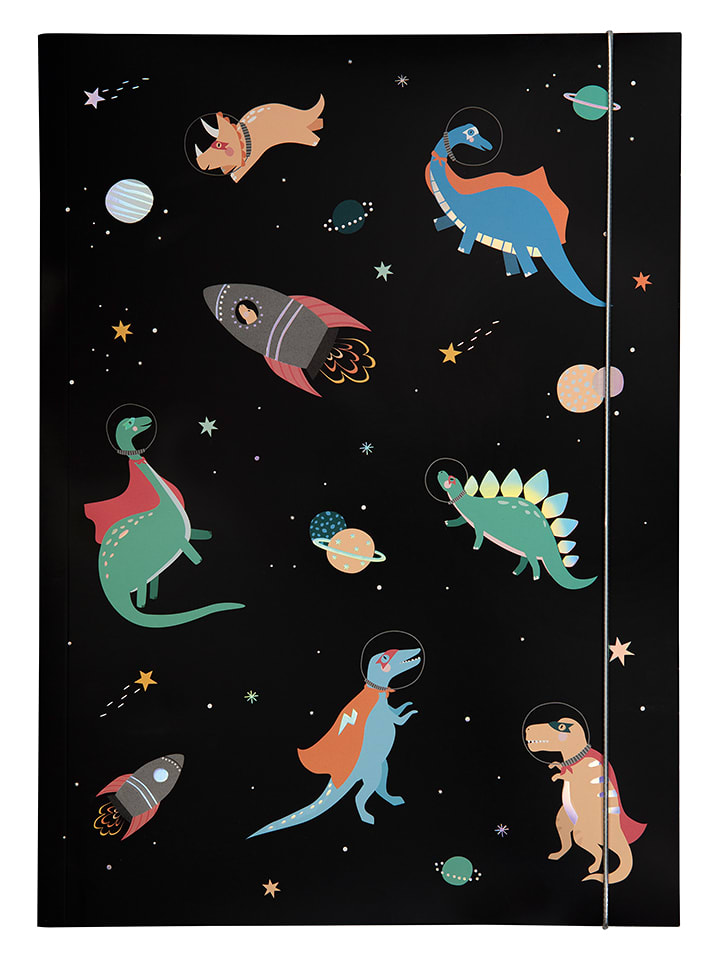 folia PAPER Sammelmappe "Space dinos" in Schwarz - onesize