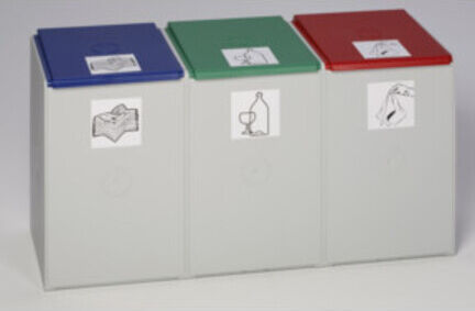 VAR Kunststoffcontainer 3-fach ohne Deckel 180 l (3812)