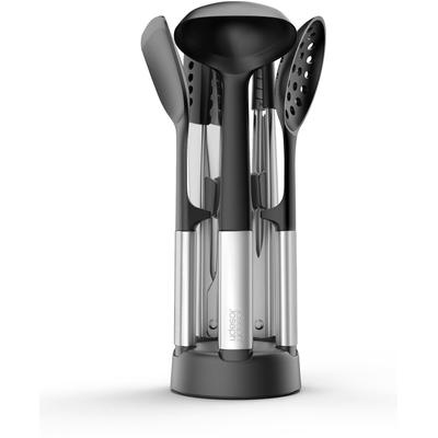 Kochbesteck-Set JOSEPH JOSEPH "Elevate Fusion 5pc Silicone Set", schwarz, Edelstahl, Silikon, Kochbesteck-Sets, BPA-frei