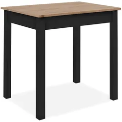 ESSTISCH Eiche Artisan, schwarz 110 x 67 cm, Küchentisch in modernem Design