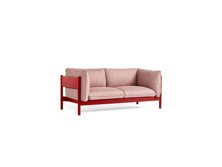 HAY Arbour ECO 2-Sitzer Sofa Re-wool 648 Multi-Weinrot Buche