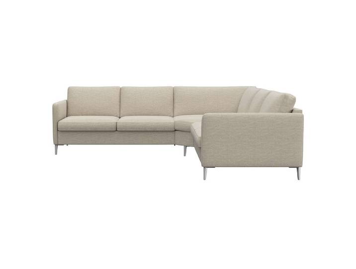 FLEXLUX Ecksofa Fiore, gleichschenklig, bequem durch hochwertigem Sitzaufbau, schmale Armlehnen, super Sitzkomfort durch Kaltschaum, Füße Alu