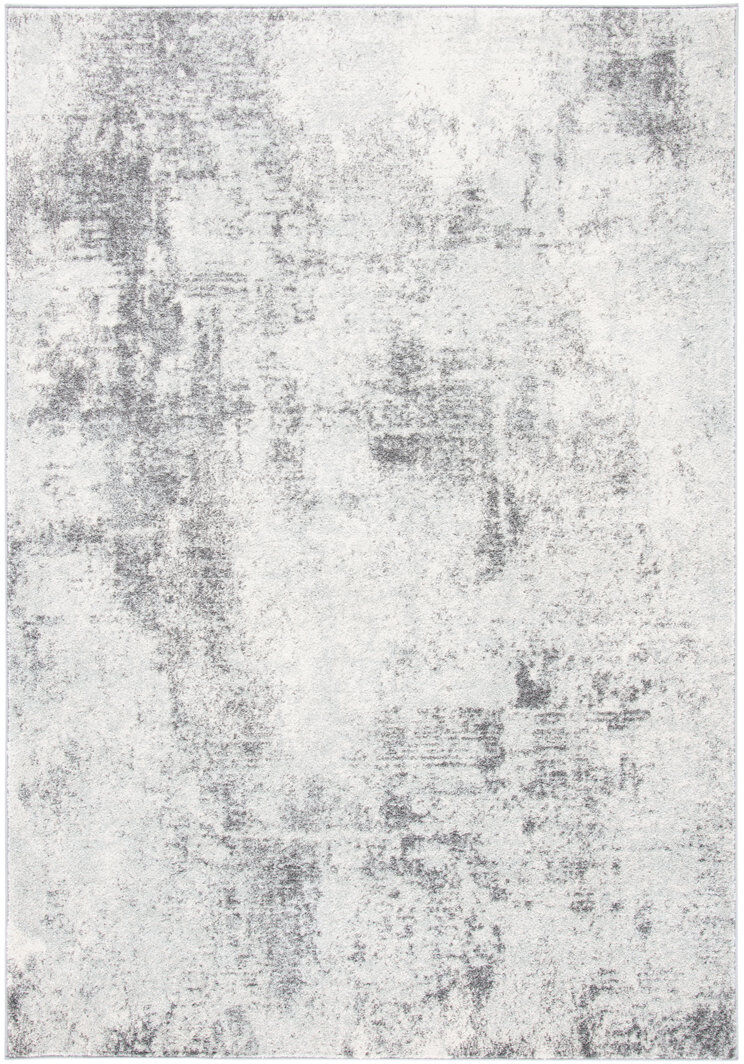 Ivy Bronx Jerilyn Abstract Area Rug Gray Rectangle 91 x 152 cm