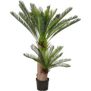 Creativ-green Kunstpflanze Cycaspalme, für außen, Kunstpalme im Topf mit 42 Palmenwedeln, Höhe 145cm
