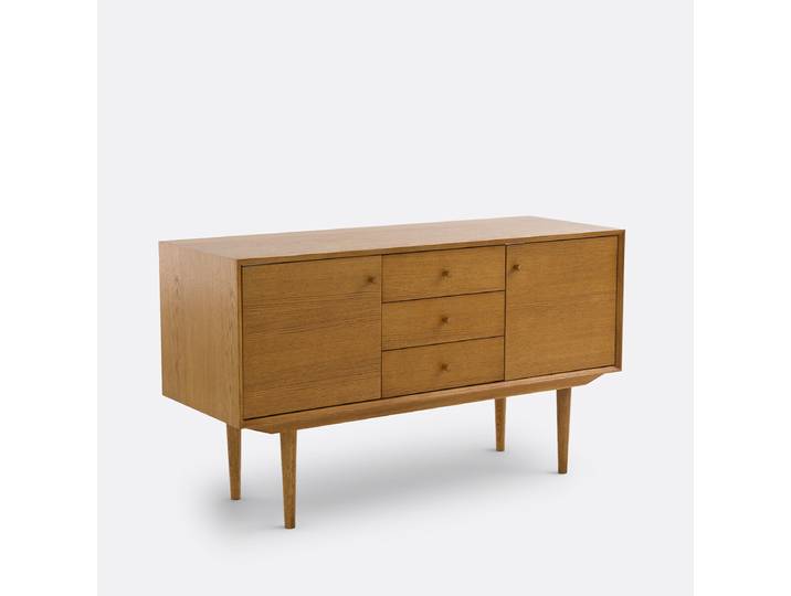LA REDOUTE Meuble sous vasque vintage L140 cm, Quilda Marron Chêne Moyen