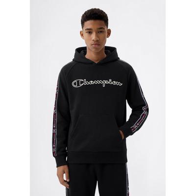 Jogginghose CHAMPION "SPORTWEAR CUFFED PANTS Standard Fit", Mädchen, Gr. L, N-Gr, schwarz (nbk), Obermaterial: 75% Baumwolle, 25% Polyester, Hosen Jogginghose, mit Bündchen am Beinabschluss, Standard Fit
