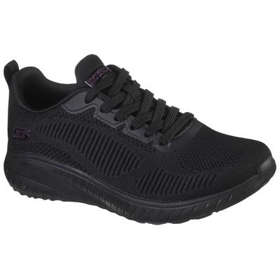 Sneaker SKECHERS "BOBS SQUAD CHAOS FACE OFF", Damen, Gr. 36, Textil, schwarz, Schuhe Sneaker, Freizeitschuh, Halbschuh, Schnürschuh mit Komfort-Innensohle
