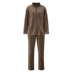 Damella Velour Plain Suit Braun Medium Damen