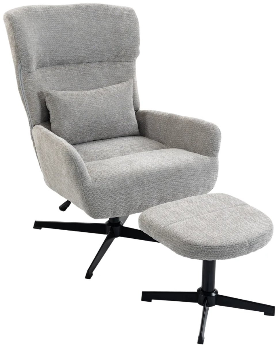 Moderne grijze fluwelen relaxfauteuil voor volwassenen