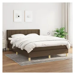 vidaXL, Boxspringbett, Mavonas (Block mit Quadraten) (140 x 190 cm)