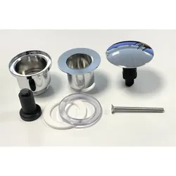 Herzbach LIVING PUSH Ablaufventil mit/ohne 11.462500.1.01 Staufunktion rund Chrom