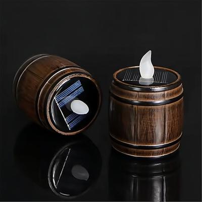 2 stücke 1 stück solar lampen tee lichter led kerze licht im freien wasserdichte energie elektronische flackernde beleuchtung garten hochzeit party dekoration