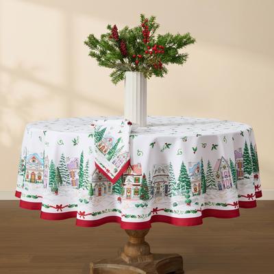 Lenox Spice Village Christmas Tablecloth