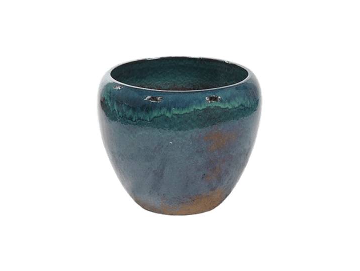 Hochwertiger In-/Outdoor Blumentopf „Mystic Globe“ Keramik Ocean Blue TS Collection
