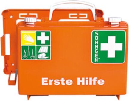 Mallette de premiers secours Söhngen DIN13157 260x170x110 env.mm, plastique ABS orange (3001125)