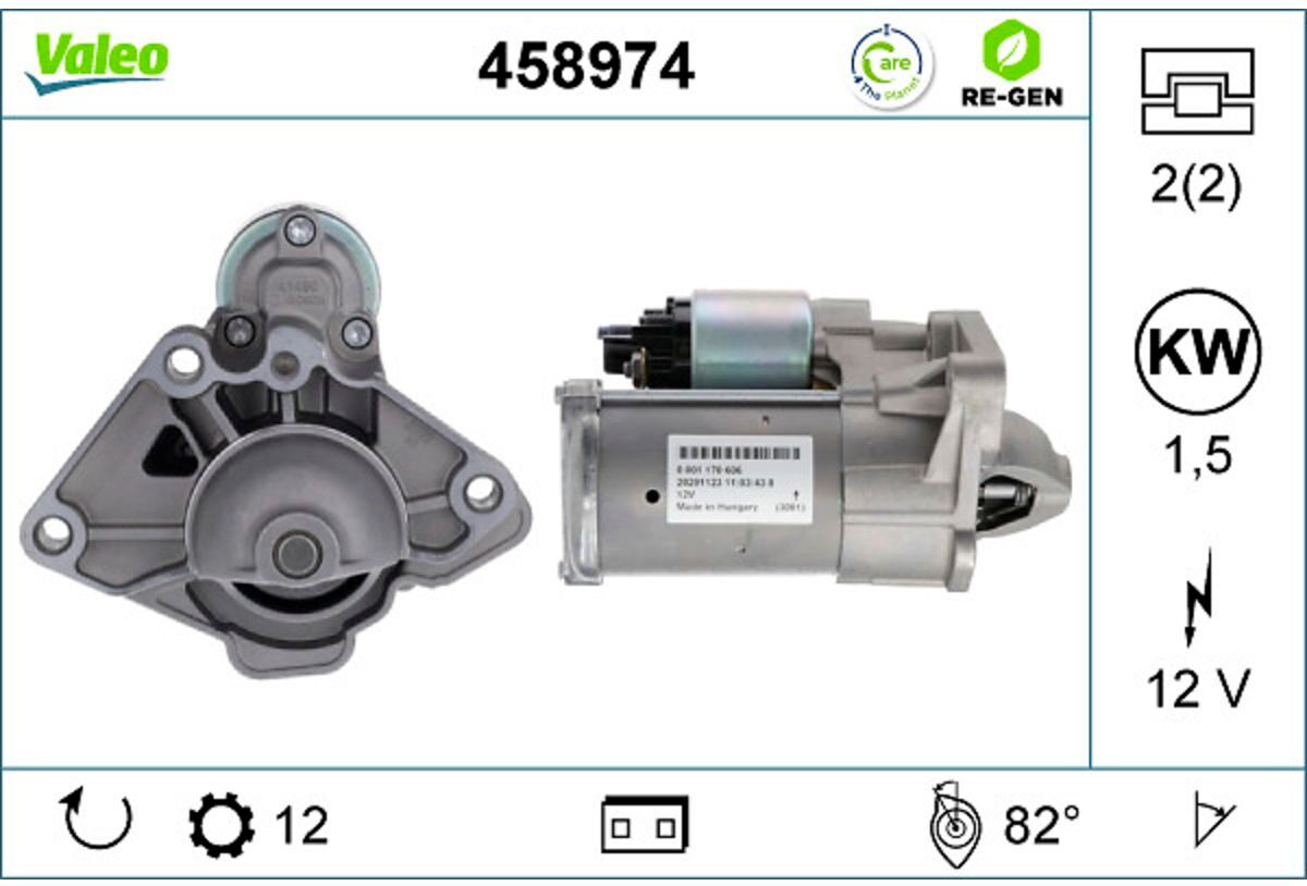 Valeo Motorino di avviamento RE-GEN REMANUFACTURED STOP&START; 458974