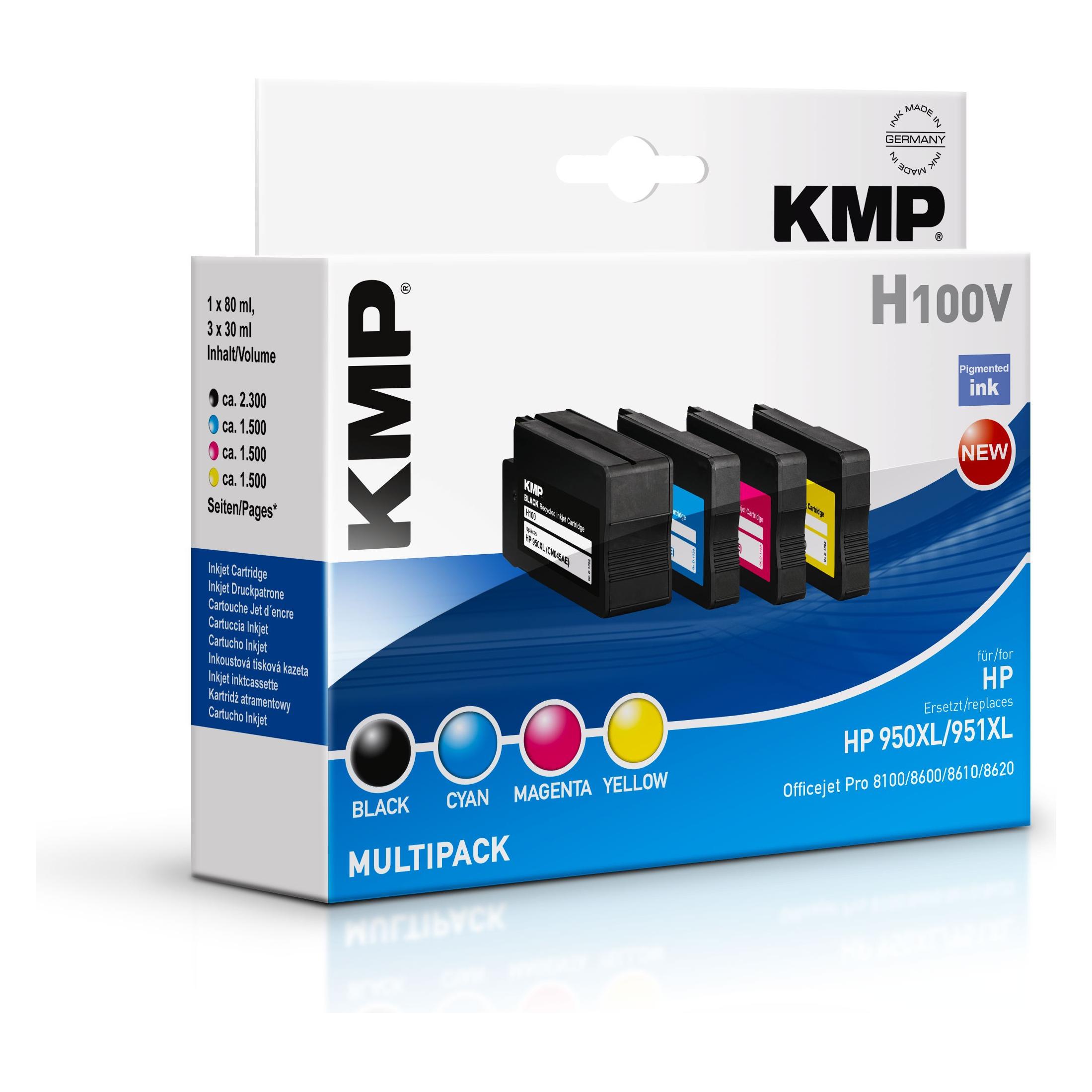 KMP H100V Multipack (BK, C, M, Y) (1722,4050)