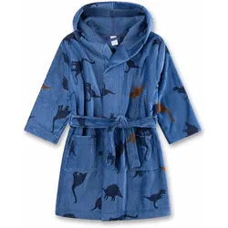 Sanetta Jungen Bademantel - Kids, Bademode, Baumwolle, Kapuze, Taschen, Motiv Blau / 140