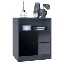 KOMMODE Pino Fronten in Schwarz Hochglanz