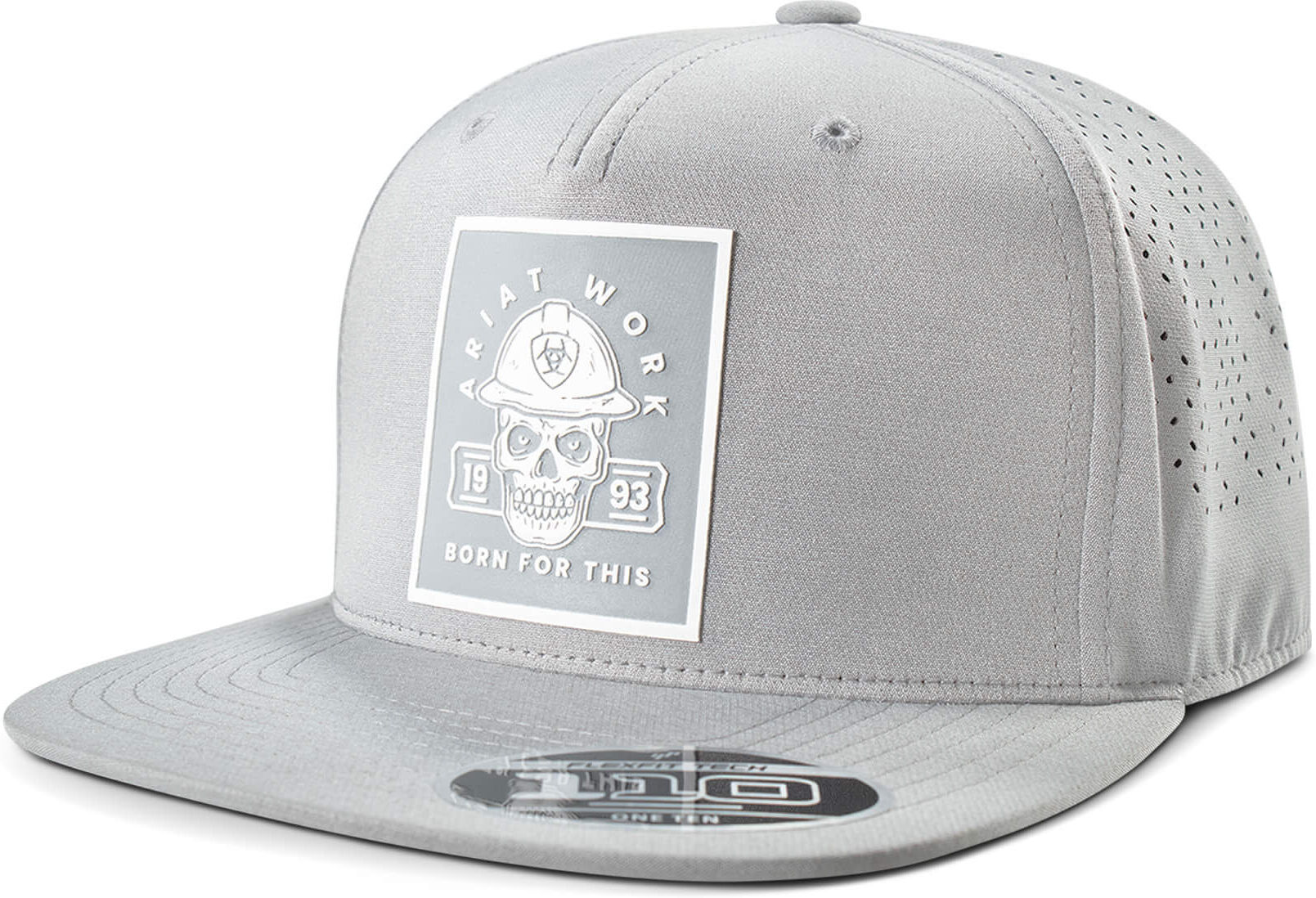 Men's Work Roughneck Patch Performance Snapback Cap in Grey by Ariat