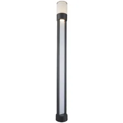Außen Stehleuchte Wegelampe Gartenleuchte LED Standleuchte grau, Aluminium, IP44, LED 12W 600Lm warmweiß, DxH 11x110 cm